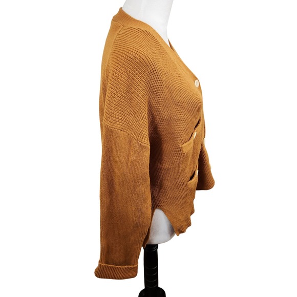 Alex Mill Womens Cardigan Sweater Size M Medium Knit Button Front Cropped Top - Picture 2 of 9